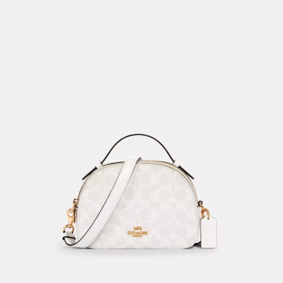 Coach Serena Satchel In Signature Canvas Mini Bag - Picture 1 of 6